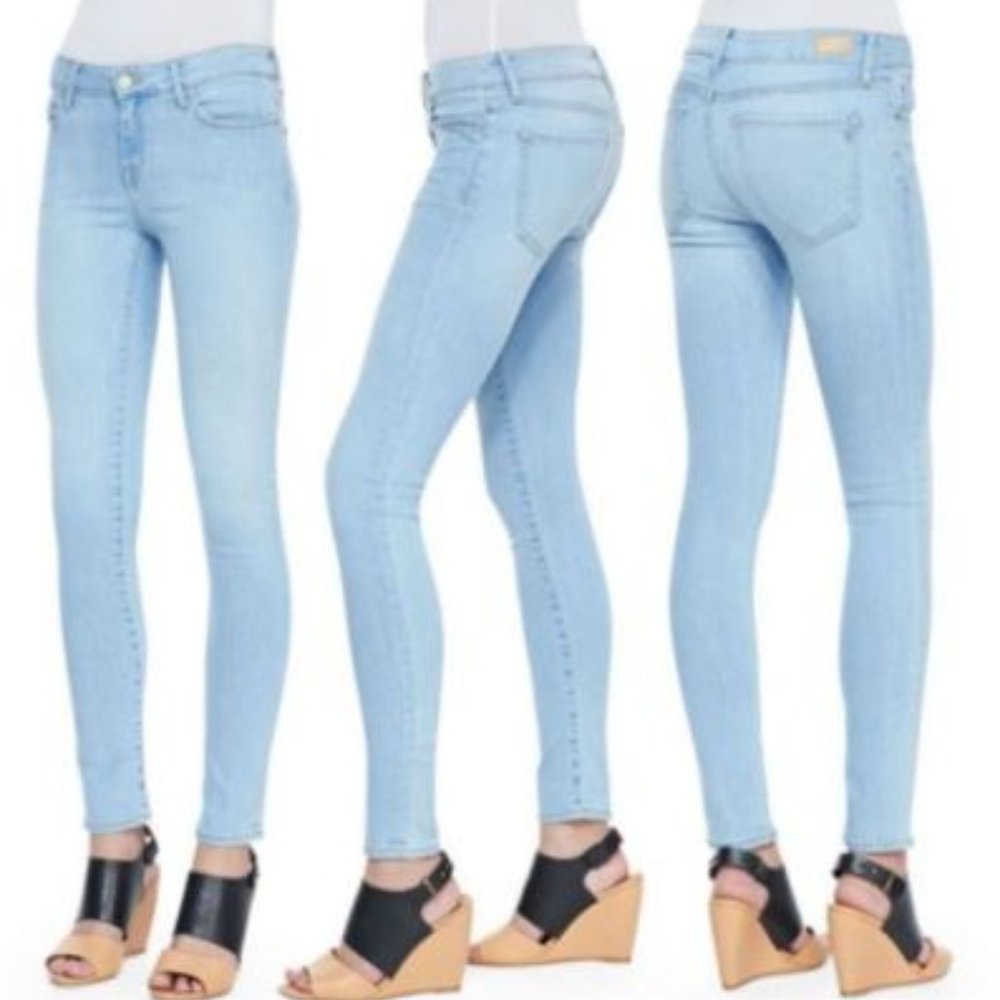 Joie Mid Rise Skinny Jeans Light Blue Stretch